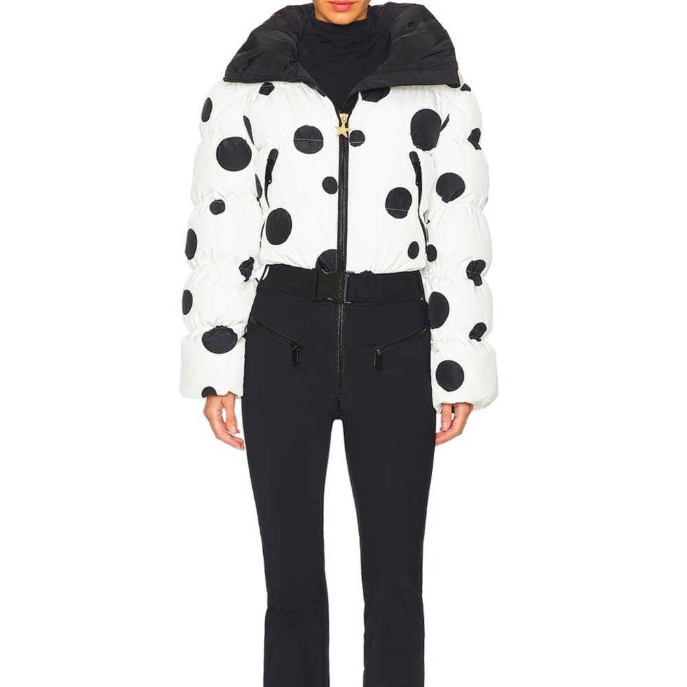 Goldbergh Black and White Puffer Jacket with Hood